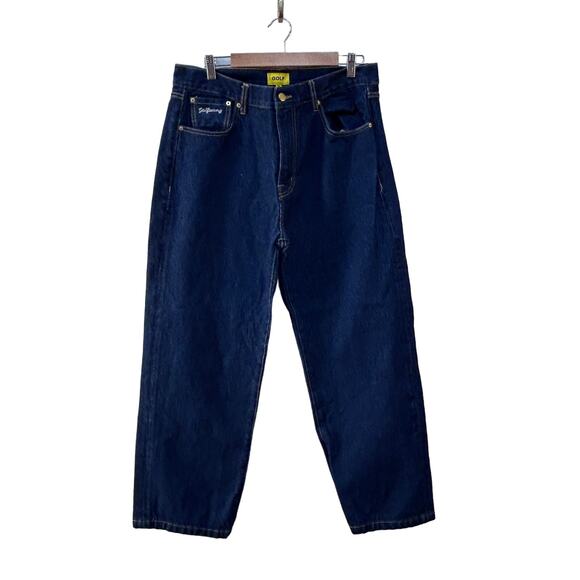 Golf Golfwang Men's Jeans 34 Dark Denim Wash Golf Wang Street Wear Baggy Y2K
